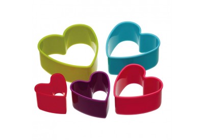 Colour Works Set of 5 Heart Cookie Cutters